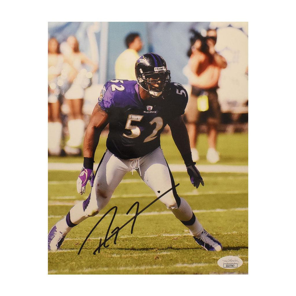 Ray Lewis Signed Baltimore Ravens Ready 8x10 Photo (JSA) - RSA