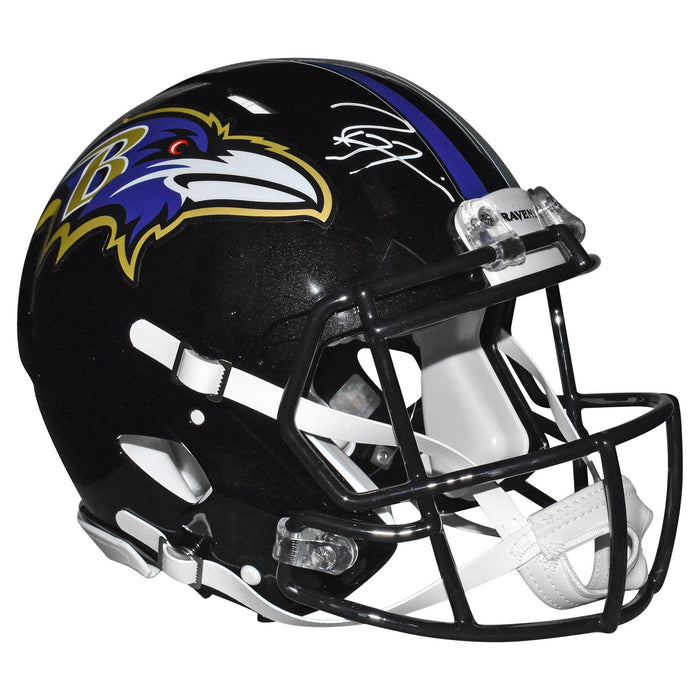 Ray Lewis Signed Baltimore Ravens Authentic Speed Full-Size Black Football Helmet (JSA) - RSA