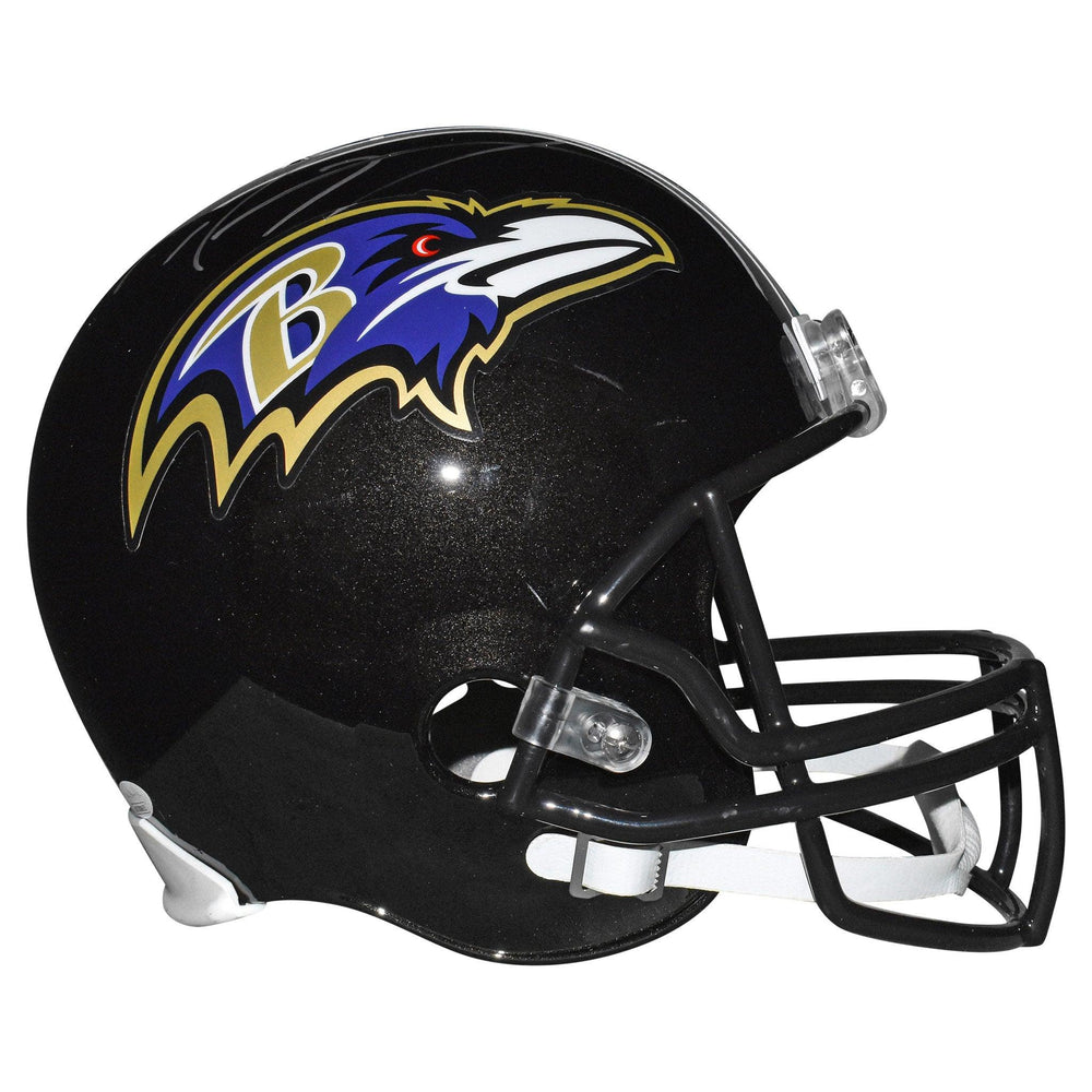Ray Lewis Signed Baltimore Ravens Full-Size Replica Black Football Helmet (JSA) - RSA