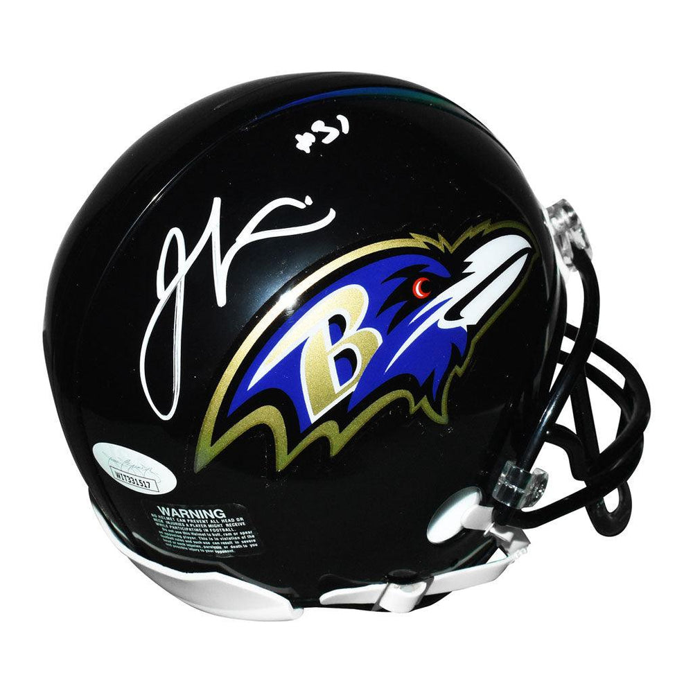 Jamal Lewis Signed Baltimore Ravens Mini Replica Black Football Helmet (JSA) - RSA