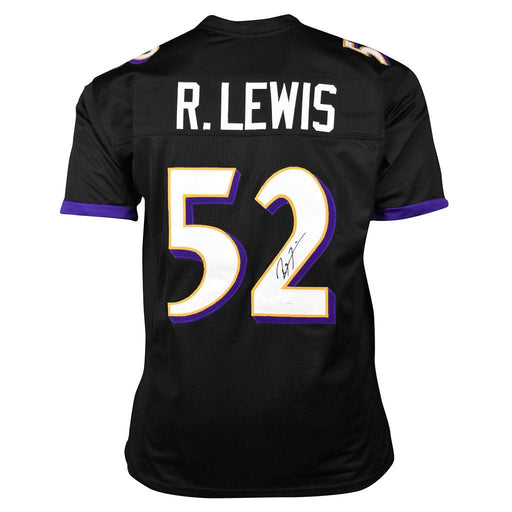 Ray Lewis Signed R. Lewis Baltimore Pro Black Football Jersey (JSA) - RSA