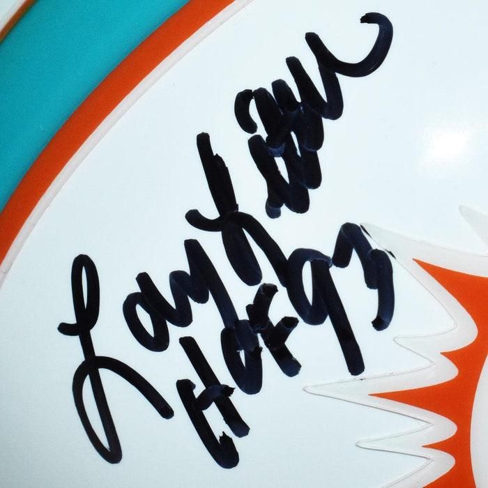 Larry Little Signed HOF 93 Inscription Miami Dolphins Mini Football Helmet (PSA) - RSA