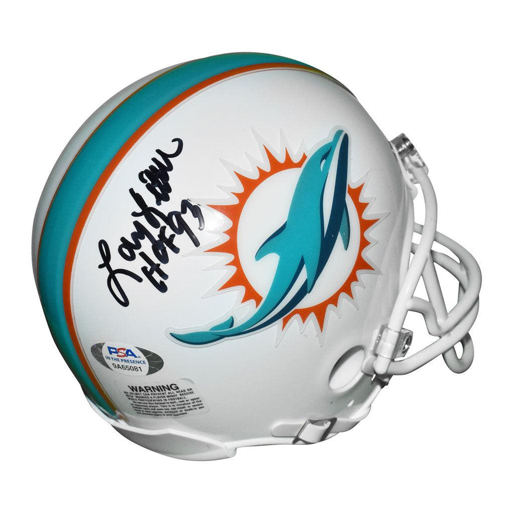Larry Little Signed HOF 93 Inscription Miami Dolphins Mini Football Helmet (PSA) - RSA