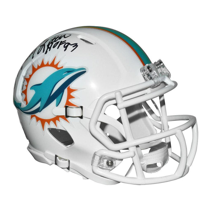 Larry Little Signed HOF 93 Inscription Miami Dolphins Speed Mini Football Helmet (PSA) - RSA