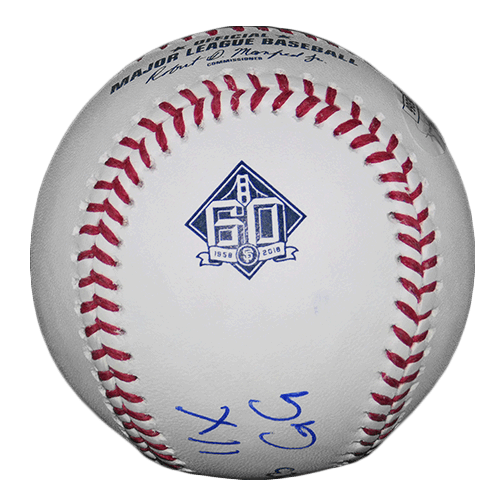 Omar Vizquel Autographed Giants 60TH Anniversary Official Major League Baseball w/ 11x GG Inscription! JSA - RSA