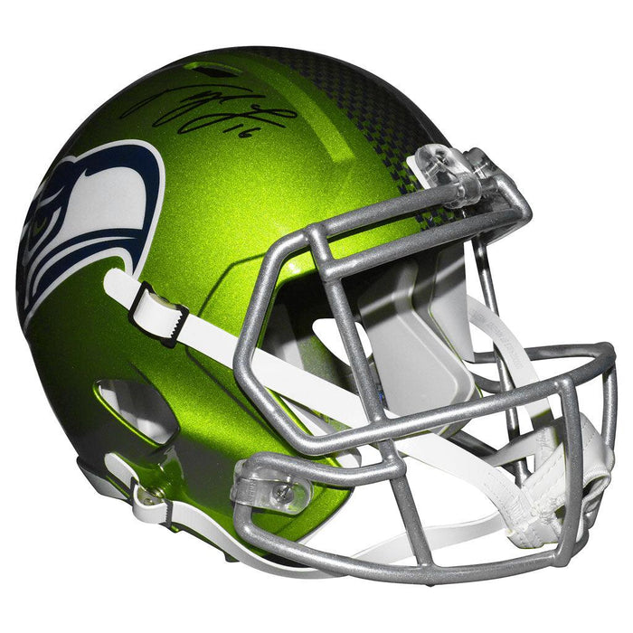 Tyler Lockett Signed Seattle Seahawks Flash Speed Full-Size Replica Football Helmet (JSA) - RSA
