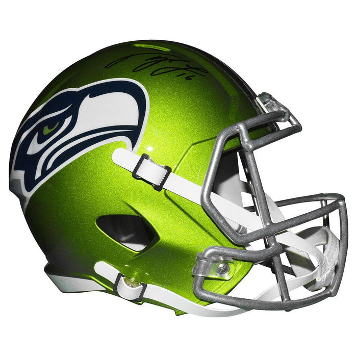 Tyler Lockett Signed Seattle Seahawks Flash Speed Full-Size Replica Football Helmet (JSA) - RSA