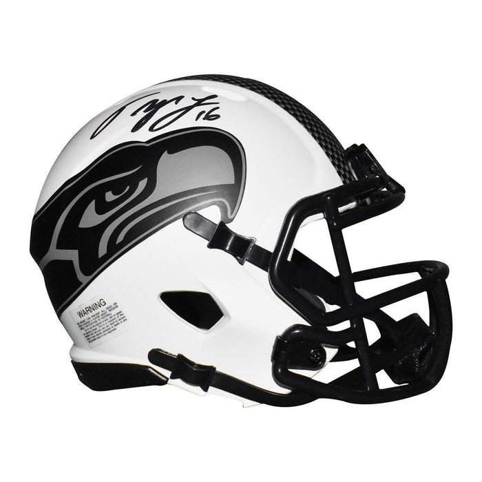 Tyler Lockett Signed Seattle Seahawks Lunar Eclipse Speed Mini Replica Football Helmet (JSA) - RSA