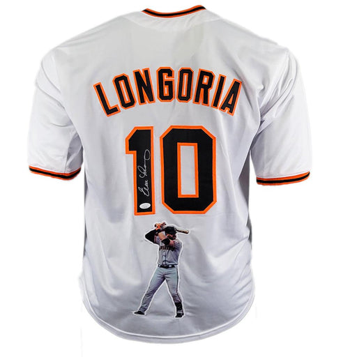 Evan Longoria Signed San Fransisco White Decal Baseball Jersey (JSA) - RSA