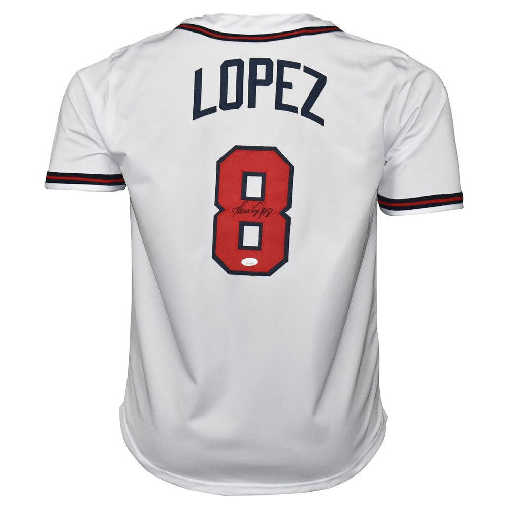 Javy Lopez Signed Atlanta White Baseball Jersey (JSA) - RSA