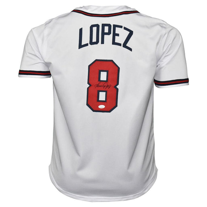 Javy Lopez Signed Atlanta White Baseball Jersey (JSA) - RSA