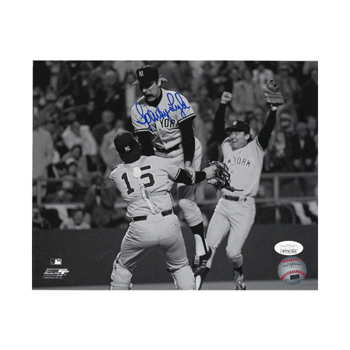 Sparky Lyle Autographed New York Yankees Baseball 8x10 Photo POSE 2 (JSA) - RSA