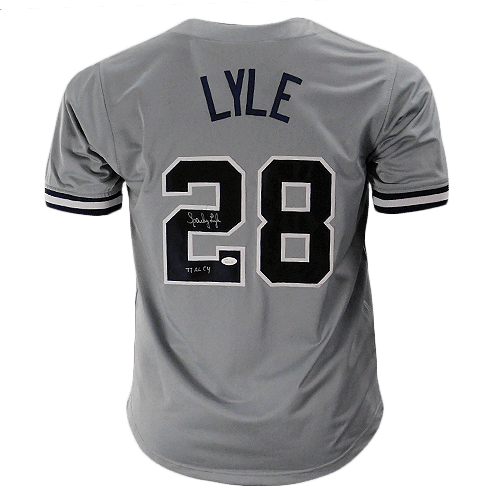 Sparky Lyle Signed '77 AL CY New York Grey Baseball Jersey (JSA) - RSA