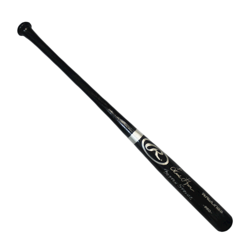 Fred Lynn Autographed Full Size Rawlings Baseball Bat Black (JSA) with Rare Inscription "Boston Strong" - RSA