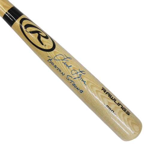 Fred Lynn Autographed Full Size Rawlings Baseball Bat Blonde (JSA) with Rare Inscription "Boston Strong" - RSA