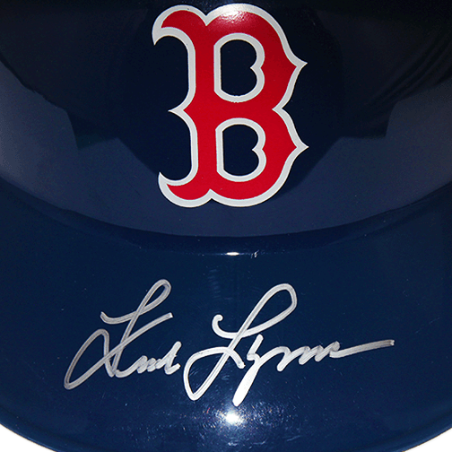 Fred Lynn Boston Red Sox Autographed Souvenir Full Size Baseball Batting Helmet (JSA) - RSA