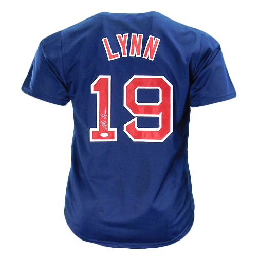 Fred Lynn Autographed Special Throwback Pro Style Baseball Jersey Blue (JSA) - RSA