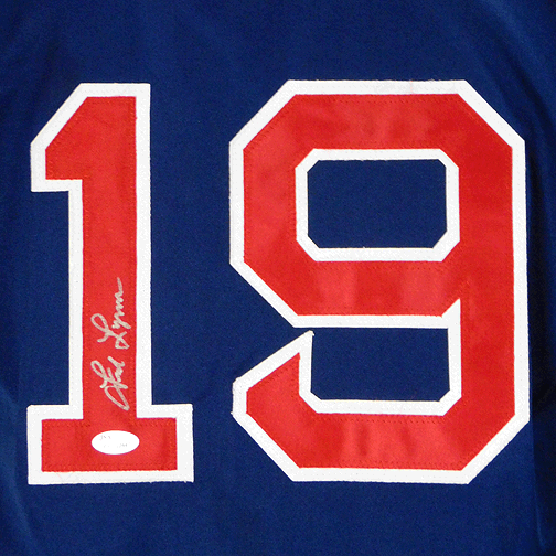 Fred Lynn Autographed Special Throwback Pro Style Baseball Jersey Blue (JSA) - RSA