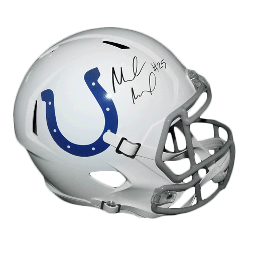 Marlon Mack Signed Indianapolis Colts Full-Size Replica Football Helmet (JSA) - RSA