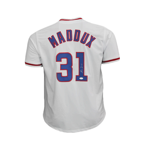Greg Maddux Autographed Chicago White Pro Style Baseball Jersey (JSA) - RSA