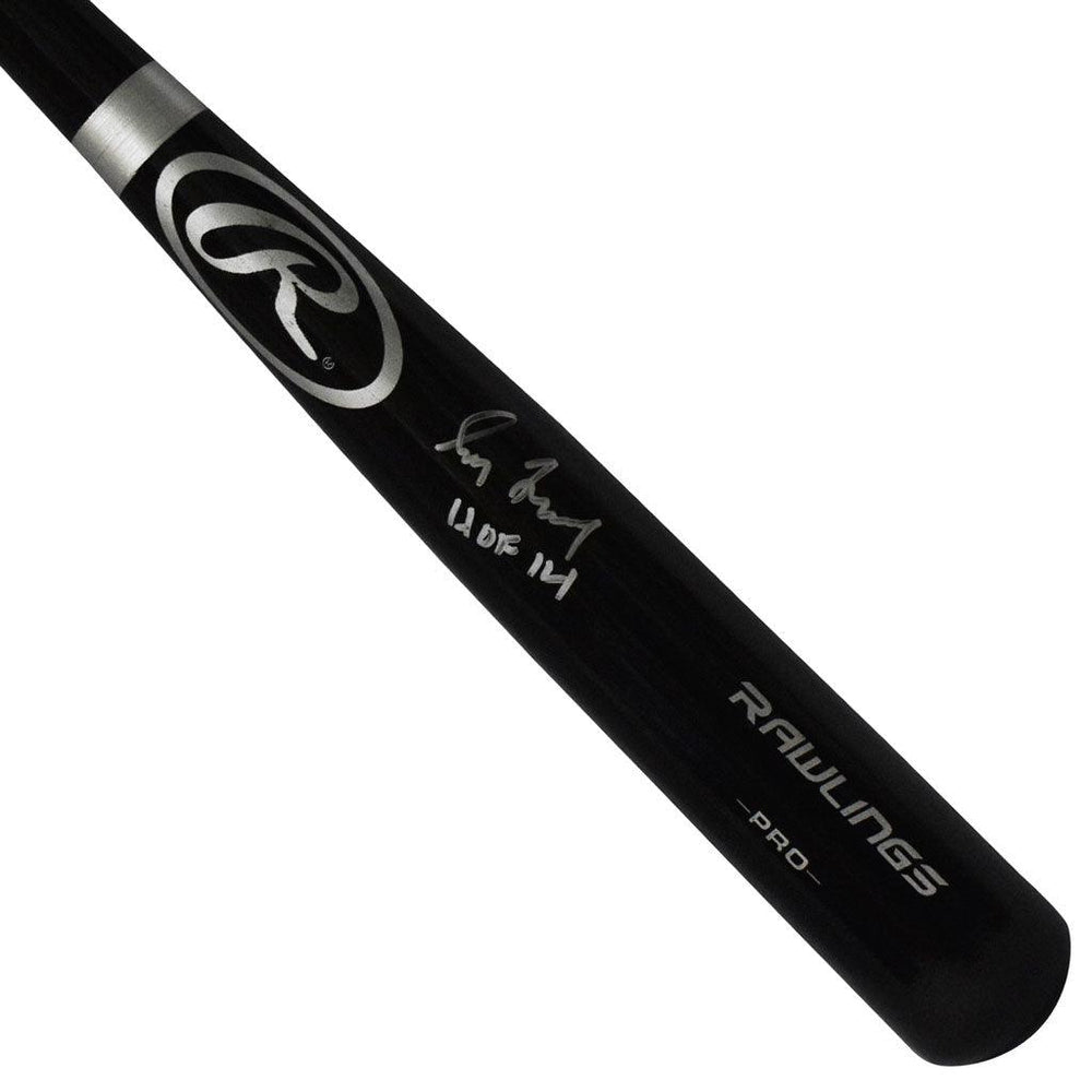 Greg Maddux Signed HOF 14 Inscription Rawlings Black Baseball Bat (Beckett) - RSA