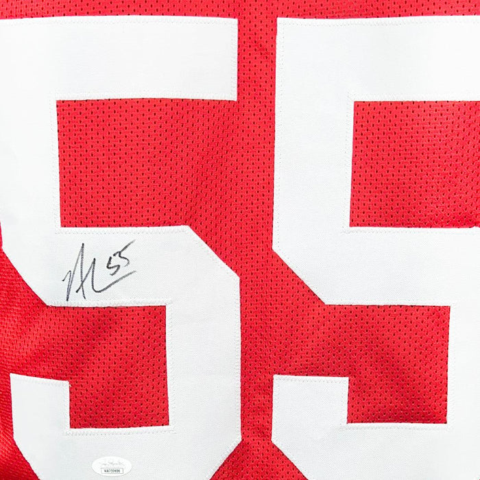 Nick Mangold Signed Ohio State College Red Football Jersey (JSA) - RSA