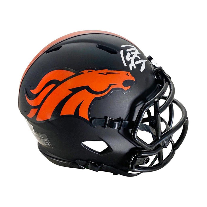 Peyton Manning Signed Denver Broncos Eclipse Speed Mini Football Helmet (Fanatics) - RSA