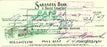 Heinie Manush Autographed Check Washington Senators SKU #100283 - RSA