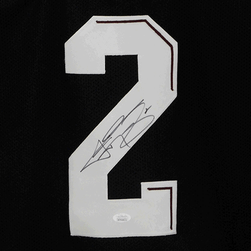 Johnny Manziel Signed Black College-Edition Jersey (JSA) - RSA