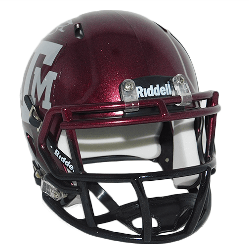 Johnny Manziel Texas A & M Autographed Speed Maroon Metallic Mini Football Helmet(JSA) - RSA