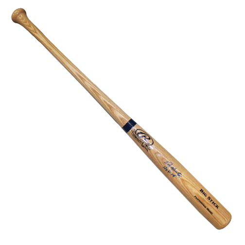 Edgar Martinez Autographed Full Size Rawlings Baseball Bat Blonde (JSA) HOF Inscription Included - RSA