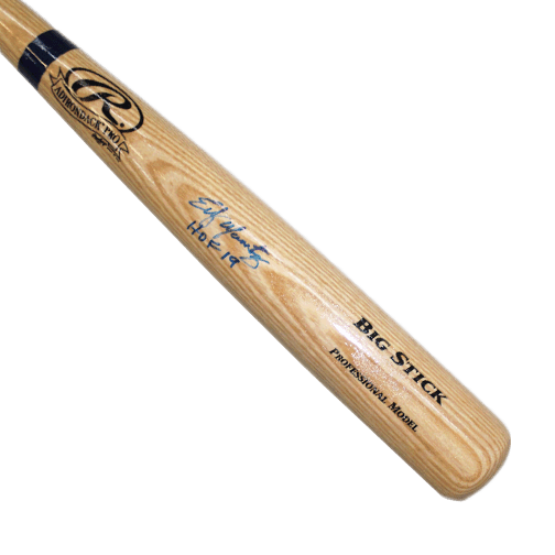 Edgar Martinez Autographed Full Size Rawlings Baseball Bat Blonde (JSA) HOF Inscription Included - RSA