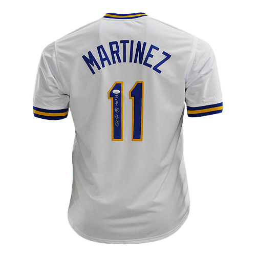 Edgar Martinez Signed "HOF-19" Seattle White Baseball Jersey (JSA) - RSA