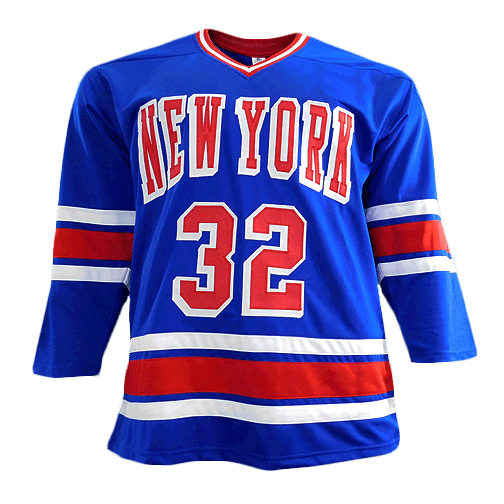 Stephane Matteau Signed '94 Cup Pro Edition New York Hockey Jersey Blue (JSA) - RSA