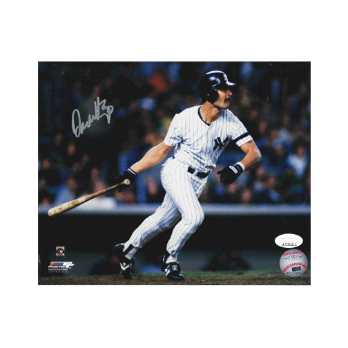 Don Mattingly Autographed New York Yankees Baseball 8x10 Photo POSE 4 (JSA) - RSA