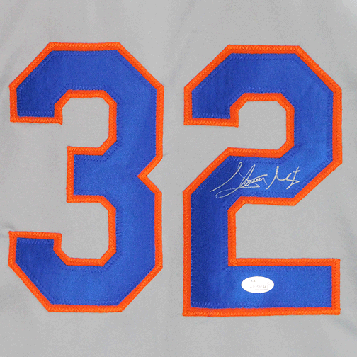 Steven Matz Signed New York Grey Baseball Jersey (JSA) - RSA
