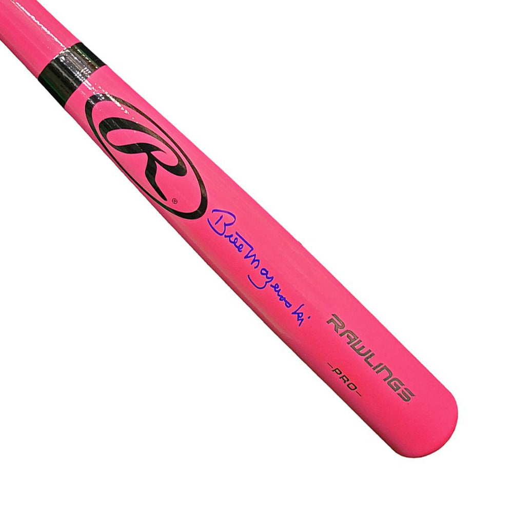 Bill Mazeroski Signed Pink Breast Cancer Rawlings Baseball Bat (JSA) - RSA