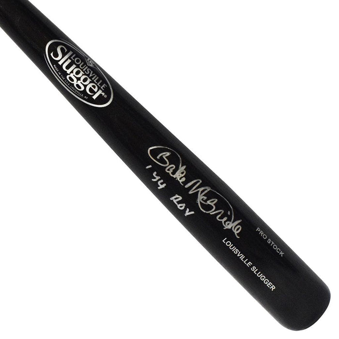 Bake McBride Signed 74 ROY Inscription Louisville Slugger Official MLB Black Baseball Bat (JSA) - RSA
