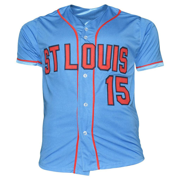 Tim McCarver Signed St Louis Blue Baseball Jersey (JSA) - RSA