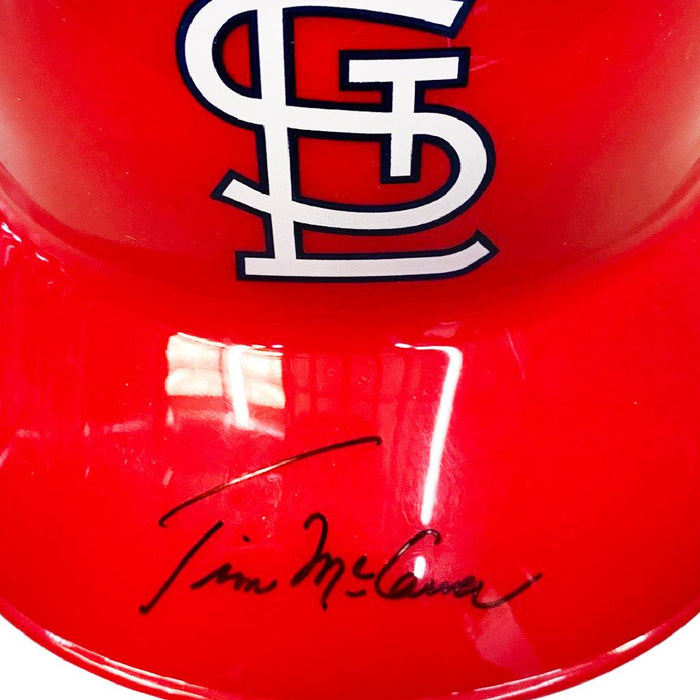 Tim McCarver Signed St Louis Cardinals Souvenir MLB Baseball Batting Helmet (JSA) - RSA