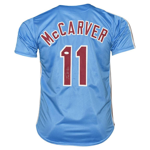 Tim McCarver Signed Philadelphia Blue Baseball Jersey (JSA) - RSA