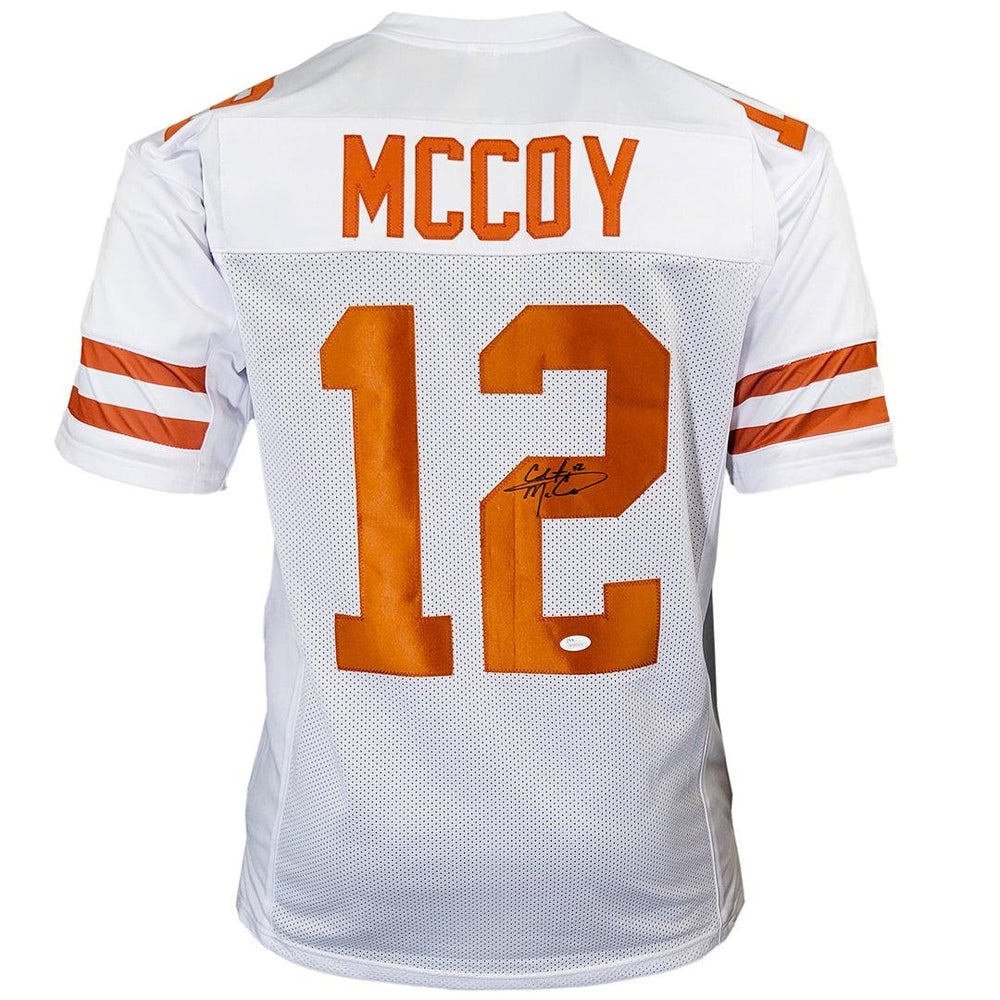 Colt McCoy Signed Texas College White Football Jersey (JSA) - RSA