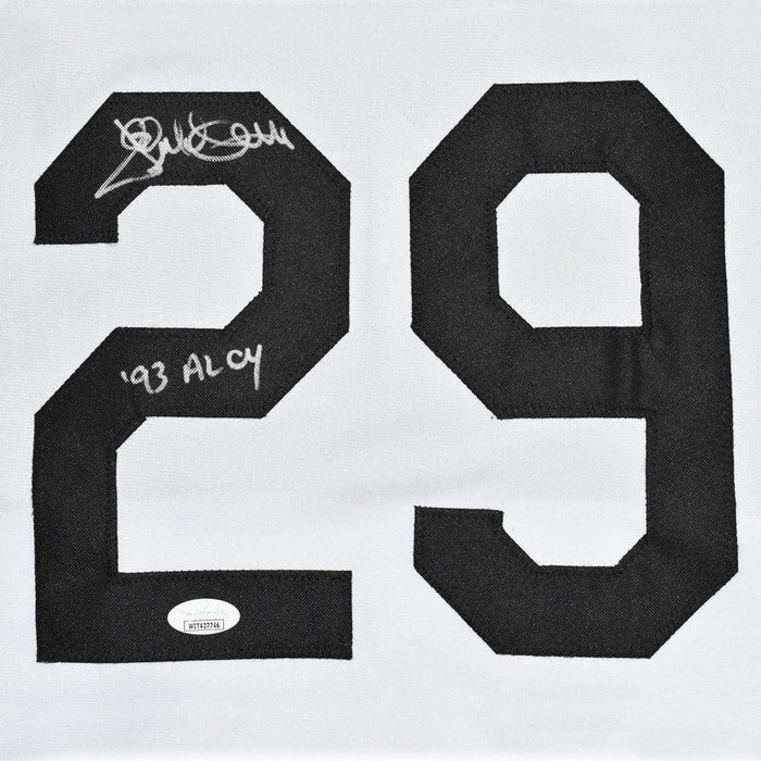 Jack McDowell Signed 93 AL CY Inscription Chicago White Throwback Baseball Jersey (JSA) - RSA