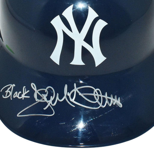 Jack McDowell Signed Black Inscription New York Yankees Souvenir MLB Baseball Batting Helmet (JSA) - RSA