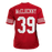 Hugh McElhenny Signed HOF '70 Pro Edition Red Football Jersey (JSA) - RSA