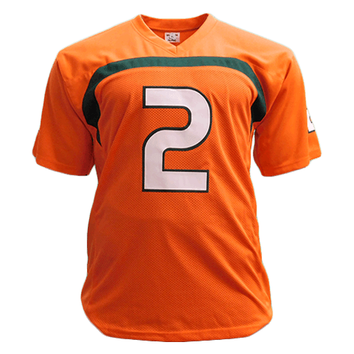 Willis McGahee Autographed College Style Football Orange Jersey (RSA) - RSA
