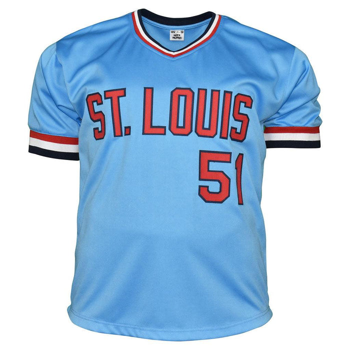 Willie McGee Signed St. Louis Blue Baseball Jersey (JSA) — RSA