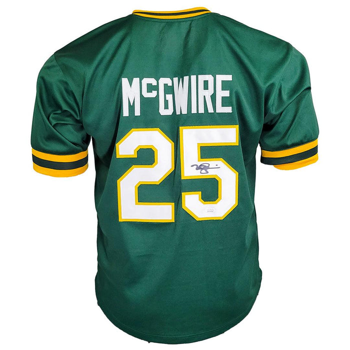 Mark McGwire Signed Oakland Green Baseball Jersey (JSA) - RSA