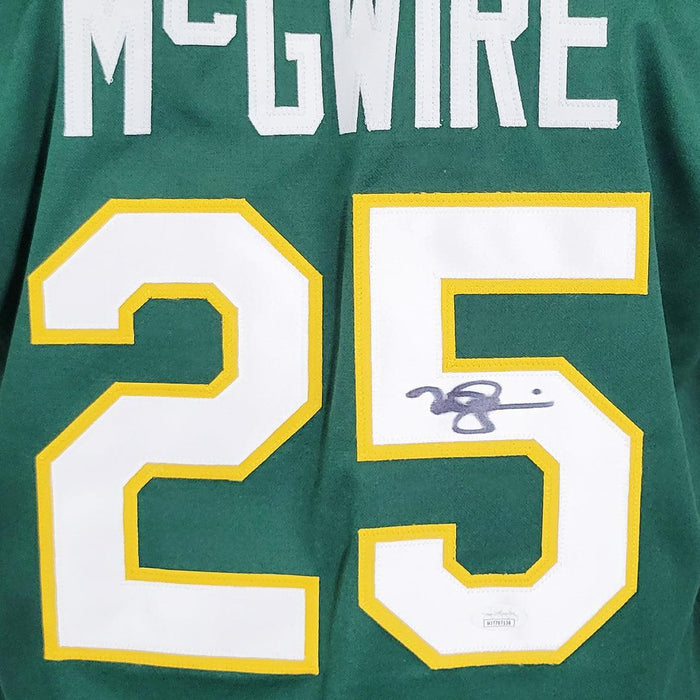 Mark McGwire Signed Oakland Green Baseball Jersey (JSA) - RSA