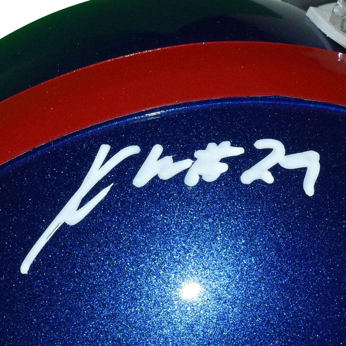 Xavier McKinney Signed New York Giants Mini Replica Blue Football Helmet (JSA) - RSA